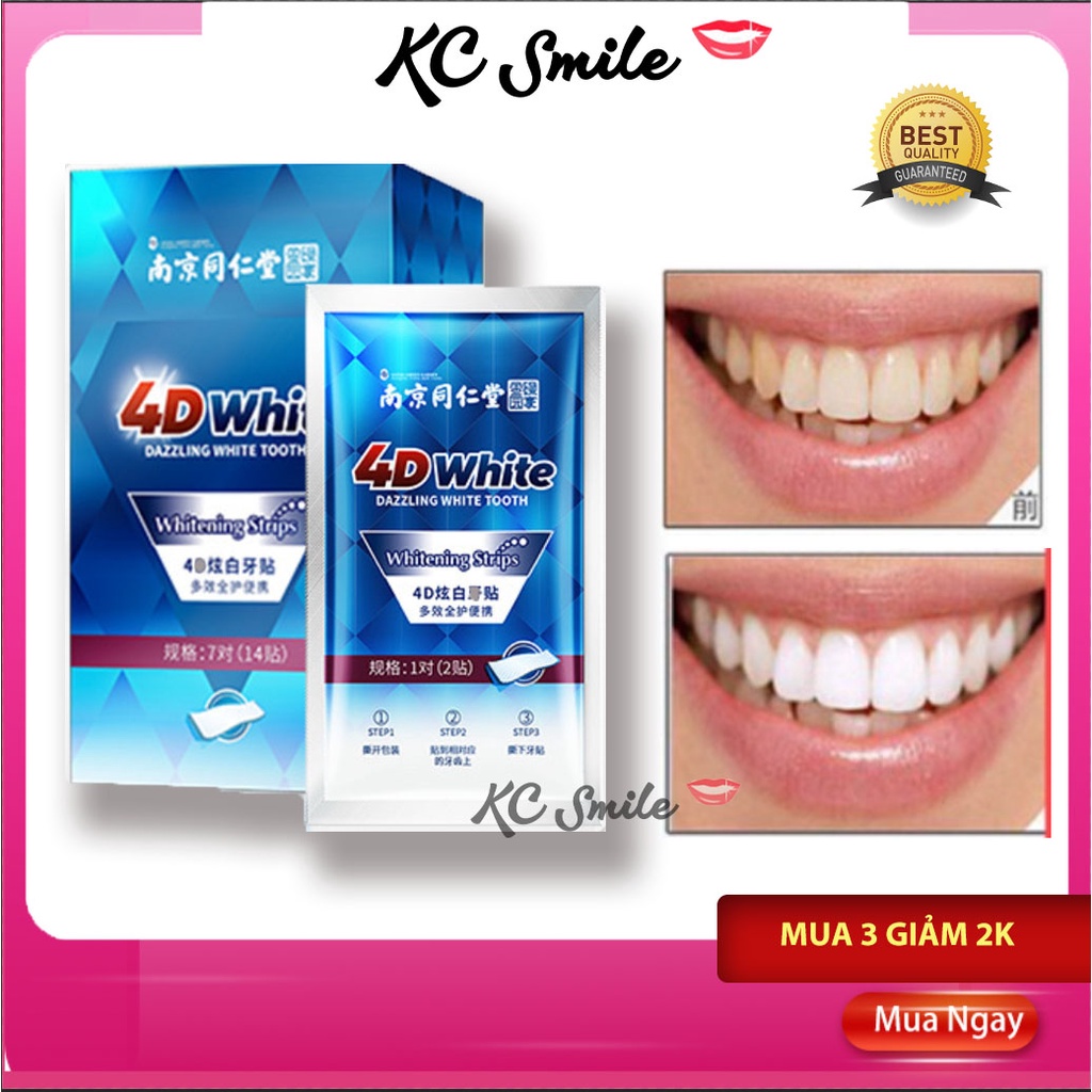 Miếng Dán Trắng Răng 4D White Strips - Trắng Răng Hiệu Quả Nhanh Chóng  (BEST SELLER)