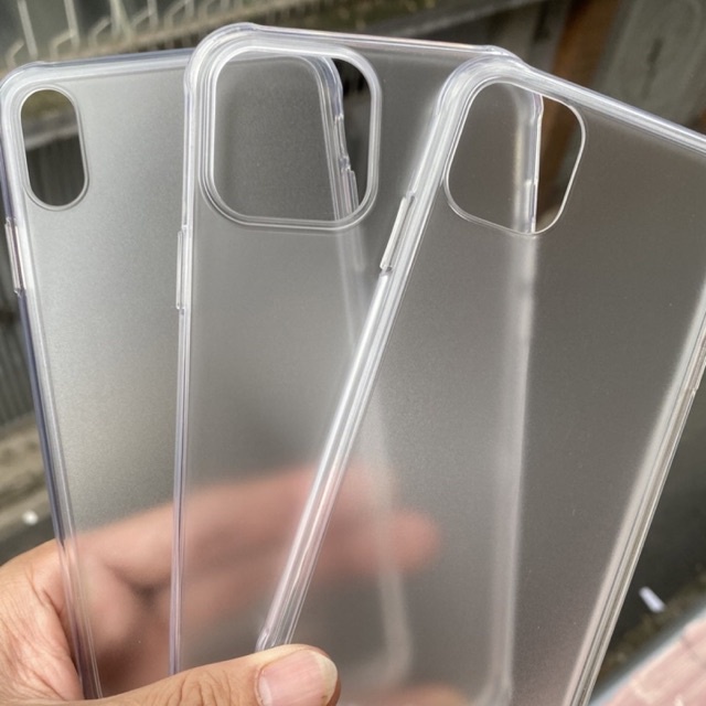 Ốp lưng trong suốt lưng nhám viền dẻo chống bám vân tay đủ dòng 7plus đến 14promax ốp lưng likgus nhám