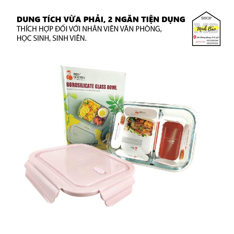 Hộp Đựng Cơm Văn Phòng Thủy Tinh Cao Cấp Kèm Đũa, Thìa Có Chia 3 Ngăn, 2 Ngăn, 1 Ngăn- Tặng Kèm Túi | BigBuy360 - bigbuy360.vn