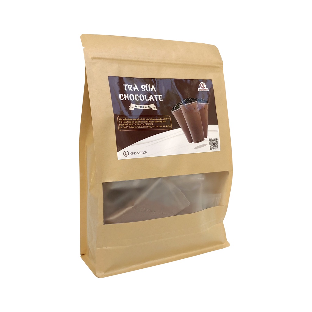 Set Trà Sữa Chocolate Cricket Pha 10 Ly - thơm ngon tiện lợi, thích hợp dùng cá nhân, mời bạn bè