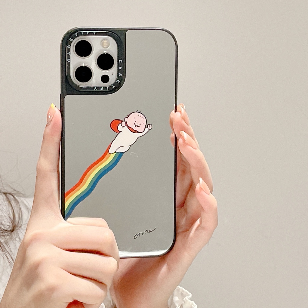 Ốp Lưng Chống Sốc Hình Người Ngoài Hành Tinh Cho iPhone 14 / 13 / 12 / 11 / X / 8 / 7P