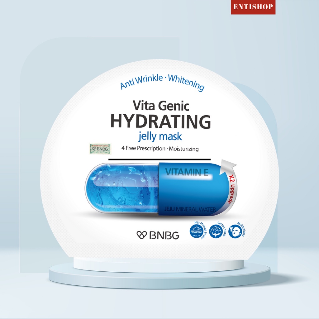 Mặt nạ giấy cấp nước dưỡng ẩm BNBG da mềm mượt, căng bóng Vita Genic Hydrating Jelly Mask  30ml