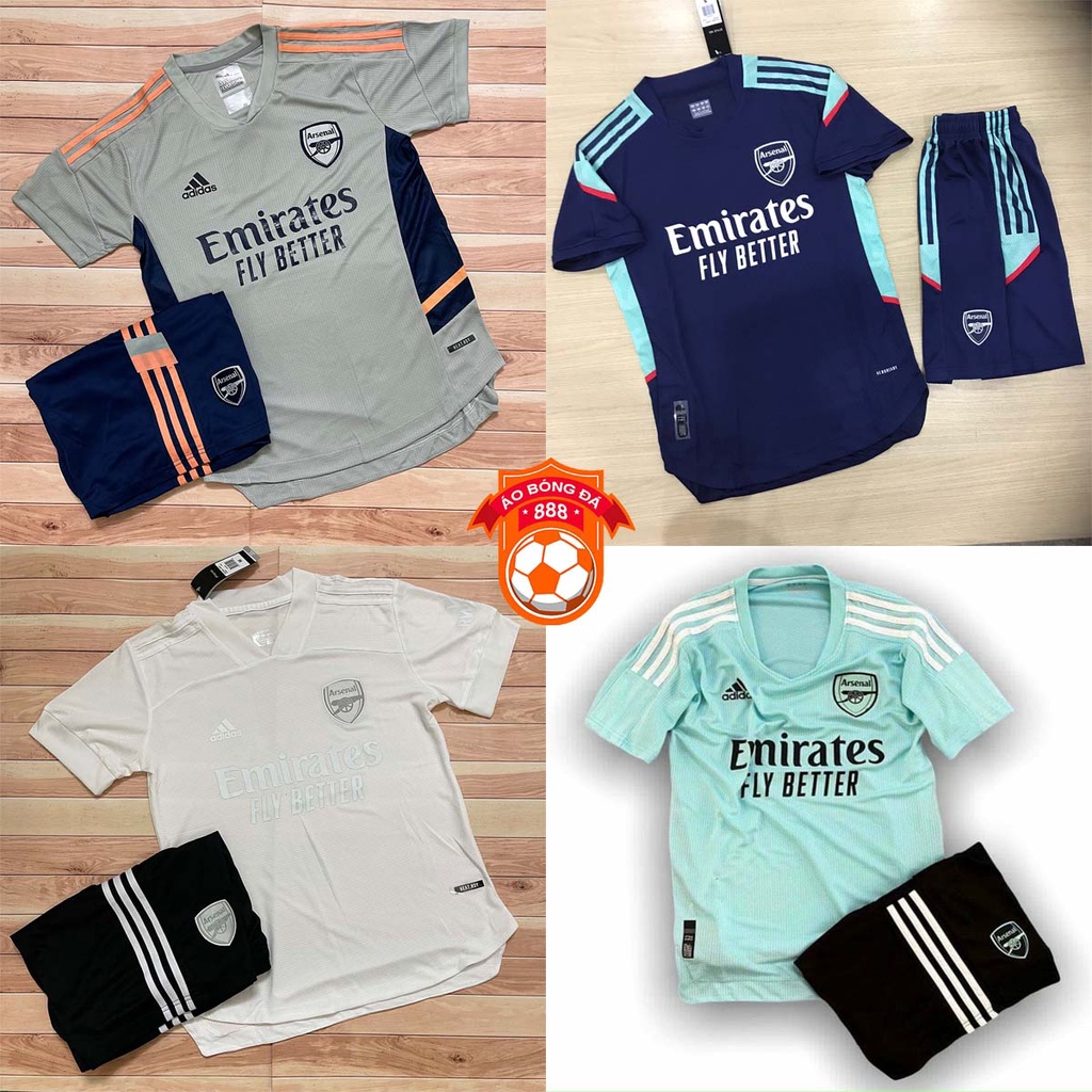 Áo Bóng Đá CLB Arsenal - Mẫu Training 2022 - Vải Polyester Gai Thái