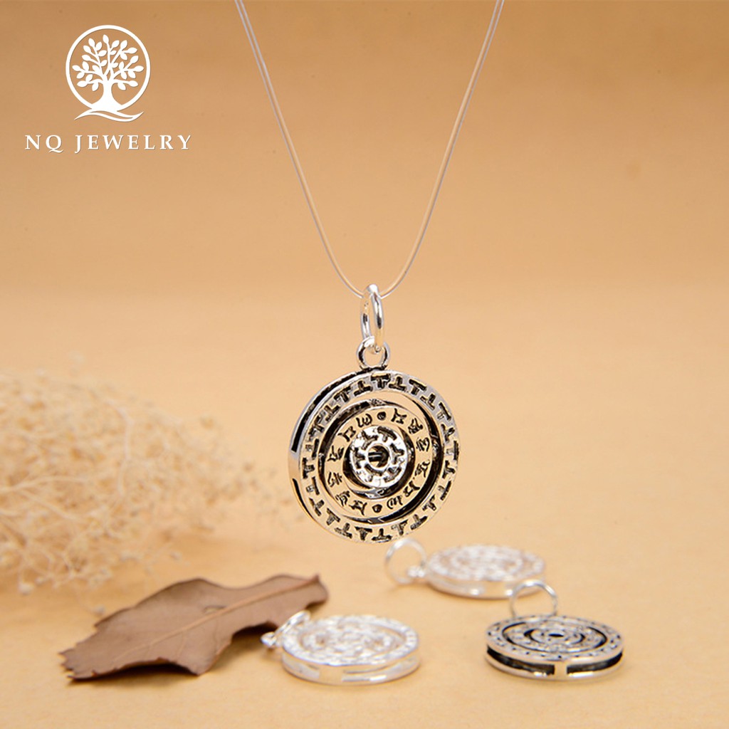 Charm bạc 3 vòng tròn ký tự treo - NQ Jewelry