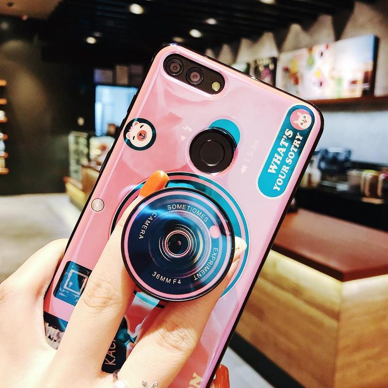 Ốp điện thoại silicon có đế đỡ thiết kế hình camera cho Oppo A95 A16 A74 A93 A94 A54 4G 5G A53 2020 A15S A15 A12 A5S Reno 6z 6 5 5G 4 Pro 4g Reno4 Pro Realme C11 C15