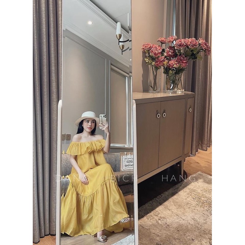 Đàm maxi von bèo trệt vai về 5 màu | BigBuy360 - bigbuy360.vn