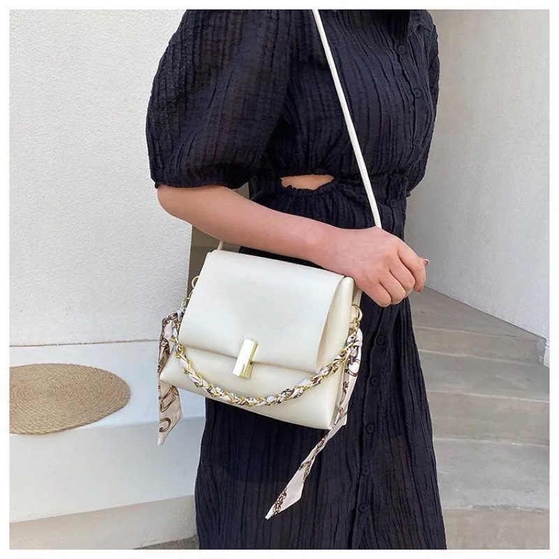 M6_Túi Xách Quai Ngang Da Pu Tự May Handmade