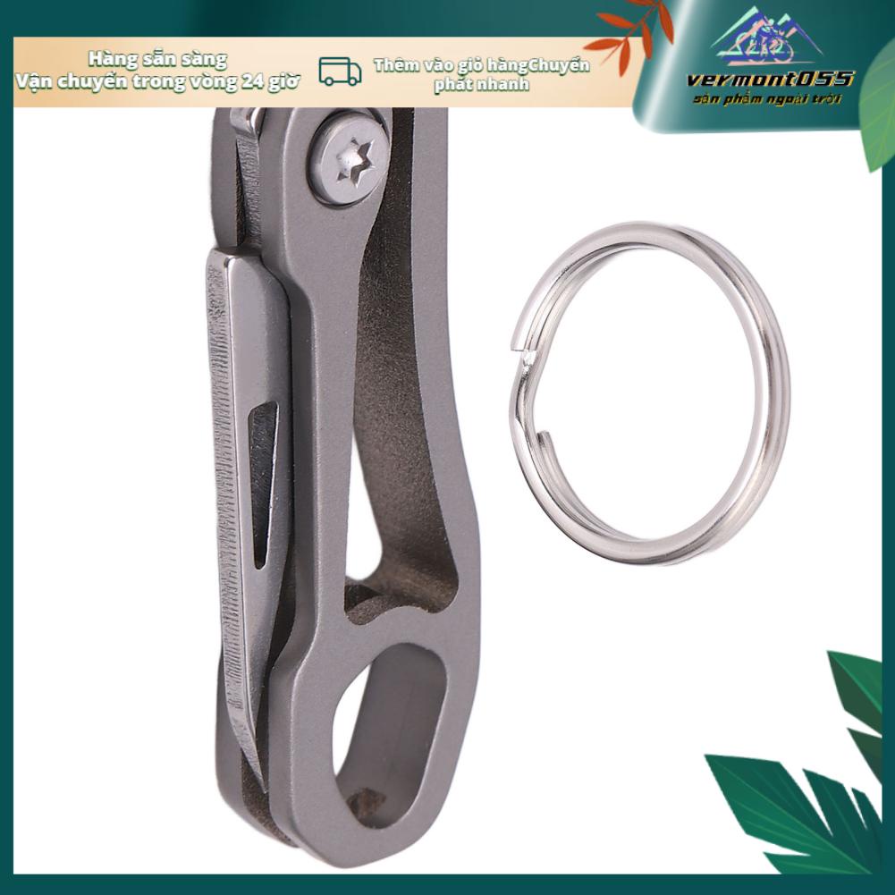 Vermont055 Hợp kim Titan đa chức năng Mini Keychain Knife Gấp Dao bỏ túi EDC cầm tay