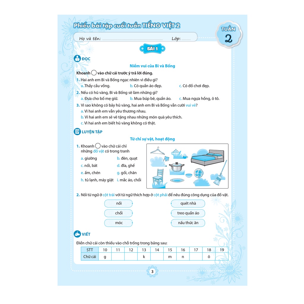 Sách Phiếu bài tập cuối tuần Tiếng Việt 2 - Kết Nối