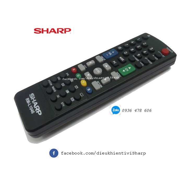 Điều khiển tivi Sharp thường RM-L1046 không vào mạng