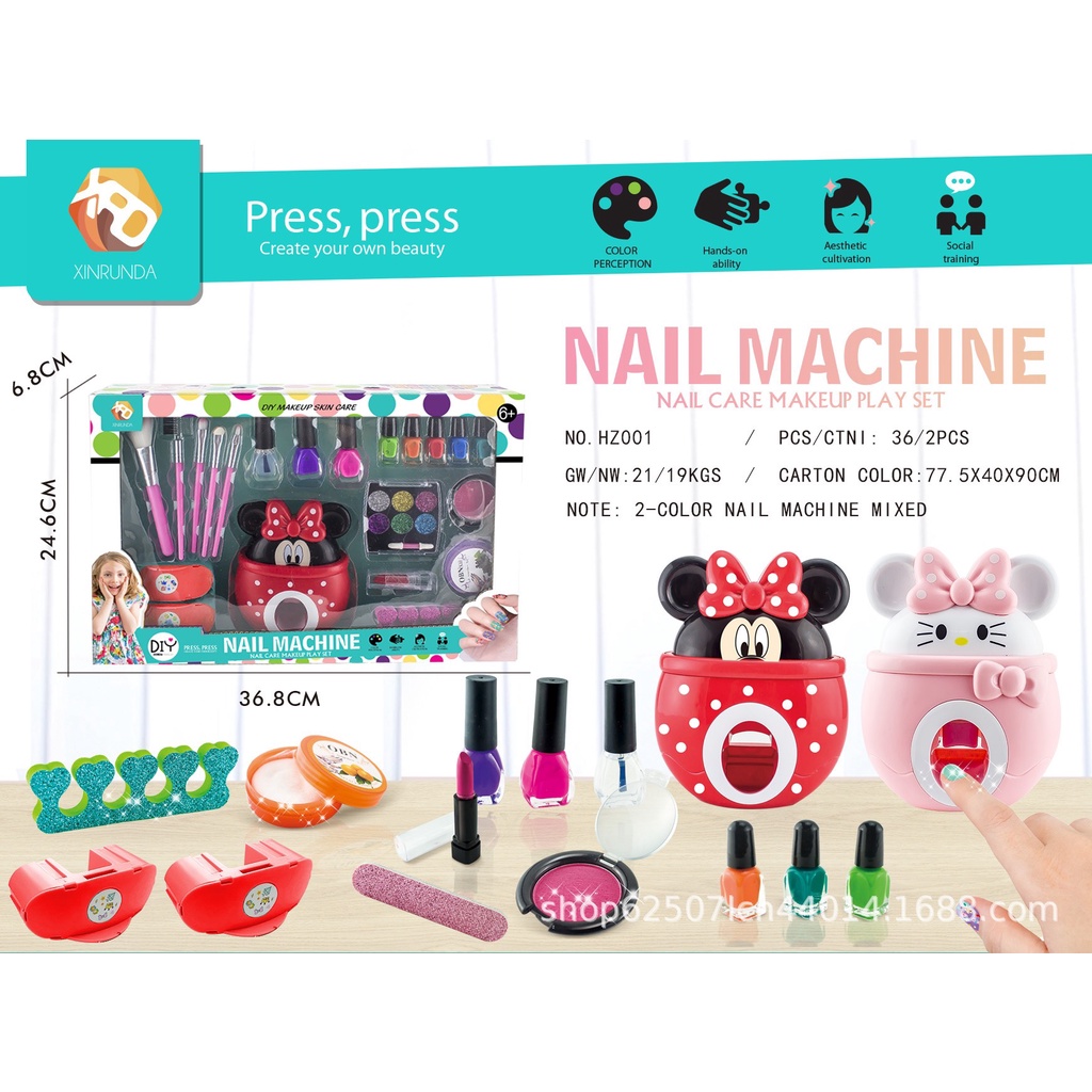 Đồ chơi tập sơn móng tay in sticker hoạ tiết cho bé