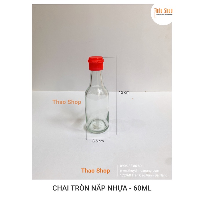 ❣️ Chai Tròn Thuỷ Tinh 60ml Nắp Nhựa ❣️