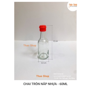 ❣️ chai tròn thuỷ tinh 60ml nắp nhựa ❣️