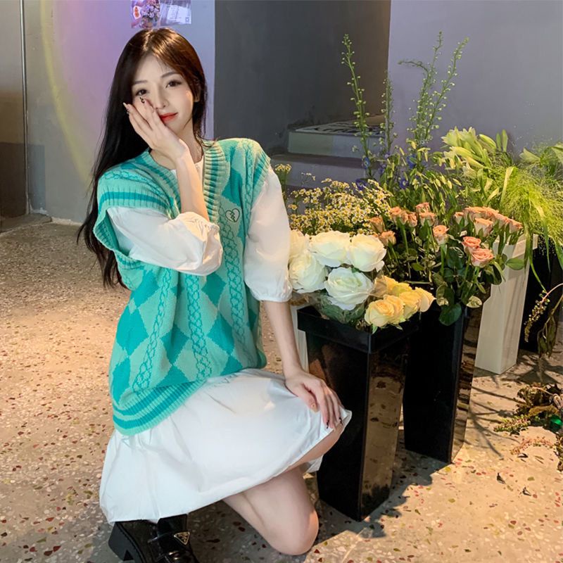 Áo len không tay thiết kế thời trang theo phong cách vintage dành cho nữ