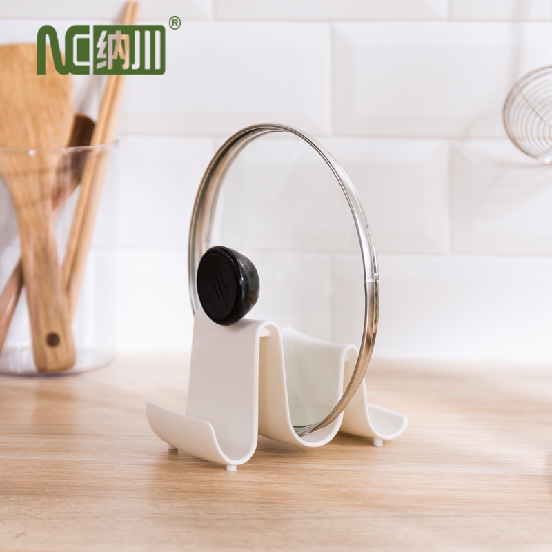 Đỡ Nắp Nồi Đa Năng Tiện Dụng Cho Nhà Bế Giá đỡ nắp nồi lượn sóng trắng kệ để nắp nồi rẻ NaChuan