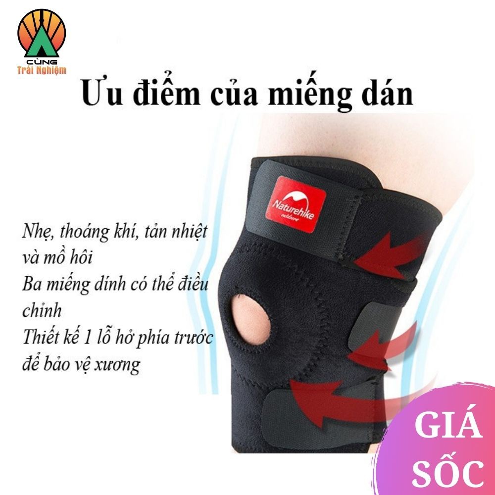 [CHÍNH HÃNG] Băng Quấn Đầu Gối Naturehike Thiết Kế Gọn Nhẹ, Ôm Sát Đầu Gối, Hỗ Trợ Bảo Vệ Chân NH15A001-M