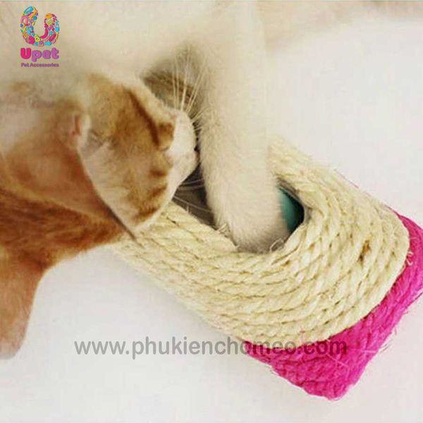 Ống cuộn thừng kèm 3 bóng cho mèo, đồ chơi cào móng kèm 3 banh bền chắc cho mèo, giải tỏa street hạn chế cào đồ