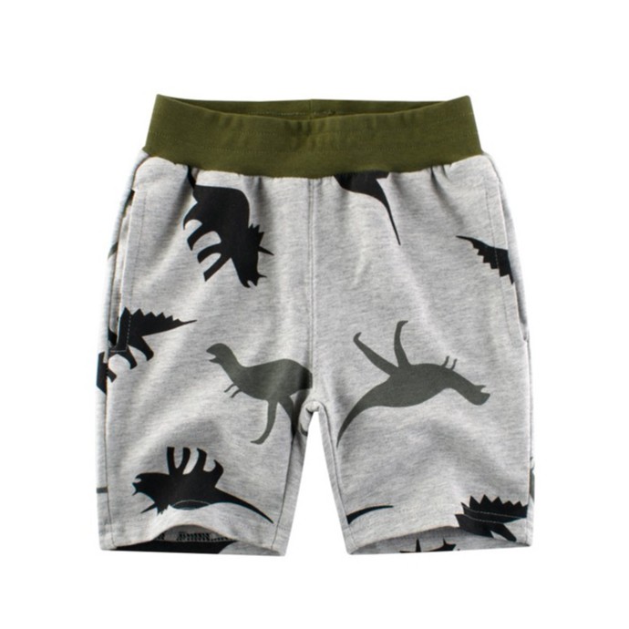 Quần Short Cotton Lưng Vừa In Họa Tiết Khủng Long Thời Trang Mùa Hè Cho Bé Trai