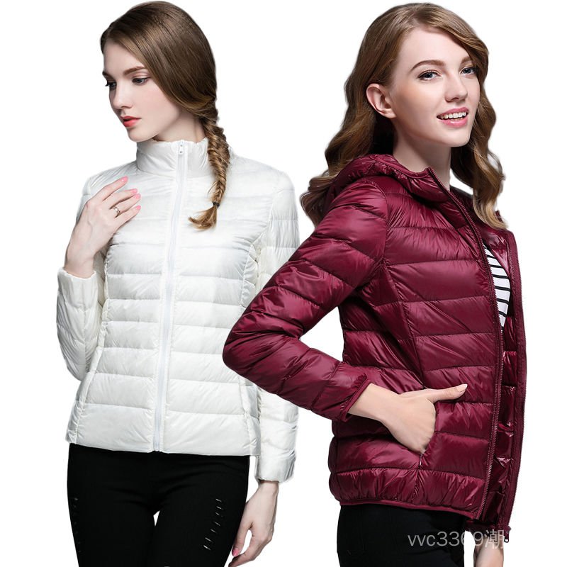 Áo khoác phao cổ đứng có mũ trùm đầu phong cách thời trang thu đông hàn quốc cho nữ | BigBuy360 - bigbuy360.vn