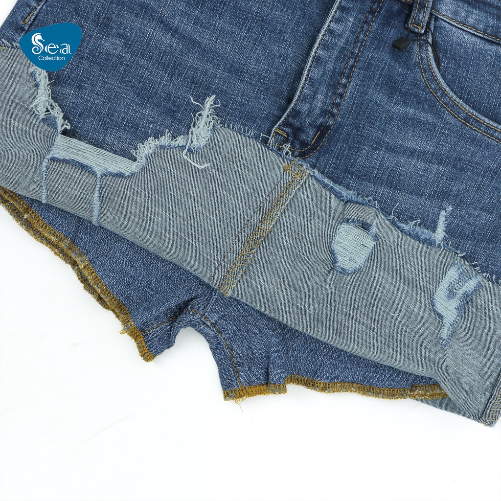 Váy Jean Nữ Sea Collection 2 lớp phối rách cá tính 8881
