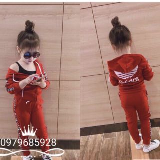 Combo 10 bộ nỉ adidas bé gái