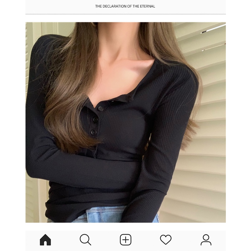 Áo Thun Dài Tay Thiết Kế Mỏng Kiểu Dáng Mới Thời Trang Mùa Thu Dành Cho Nữ