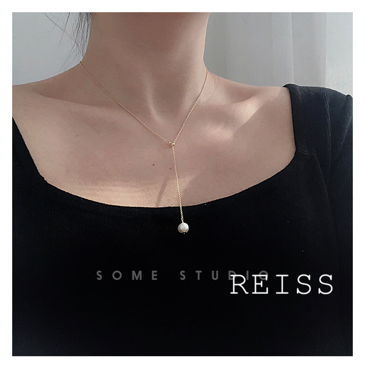 Vòng cổ Mạ Vàng 14K Đính Hạt Giả Ngọc Trai