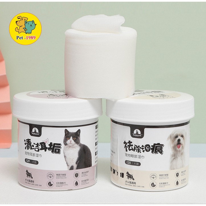 Bông Lau Vết Ố Mắt Cho Chó Mèo TAOTAOPETS 120 miếng Pet-1989