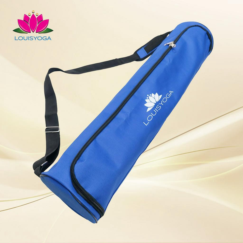 Túi đựng thảm tập Yoga TPE 8mm khóa mở hai đầu có bản đeo Louisyoga