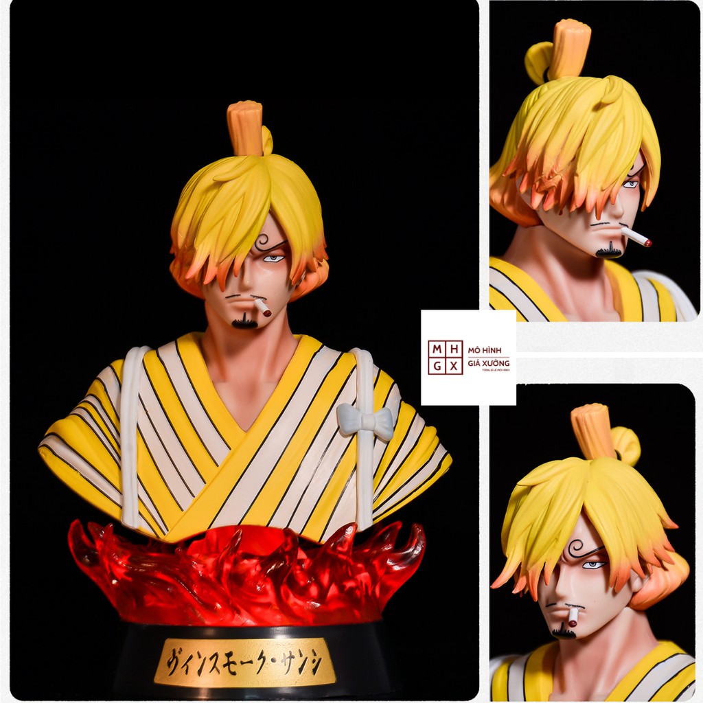 Mô hình One Piece Sanji Tượng Bán Thân + có Led RGB siêu đẹp , cao 17cm , figure anime one piece , mô hình giá xưởng