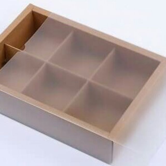 Set 10 Hộp 6 bánh size 70-80g nắp nhựa mờ kèm túi xách