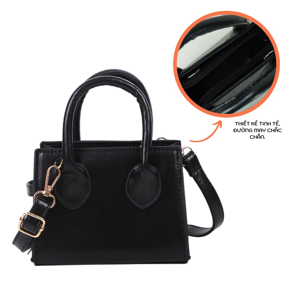 Túi xách đeo chéo phong cách trẻ trung thời trang hai quai trơn TX03