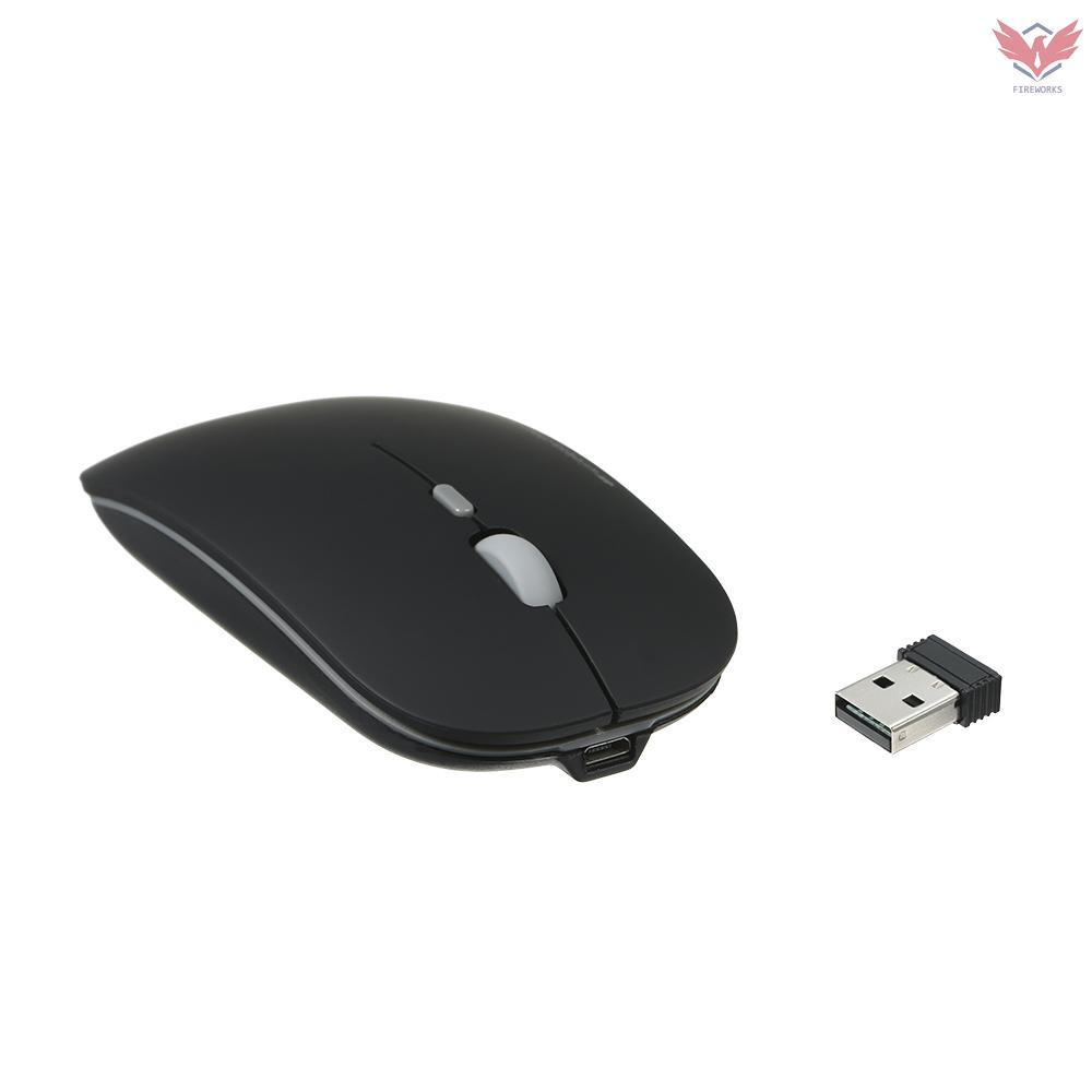 Wireless Mouse Wireless Silent Mouse USB Charging Mouse 2.4G Ultra Thin for Laptop PC Desktop