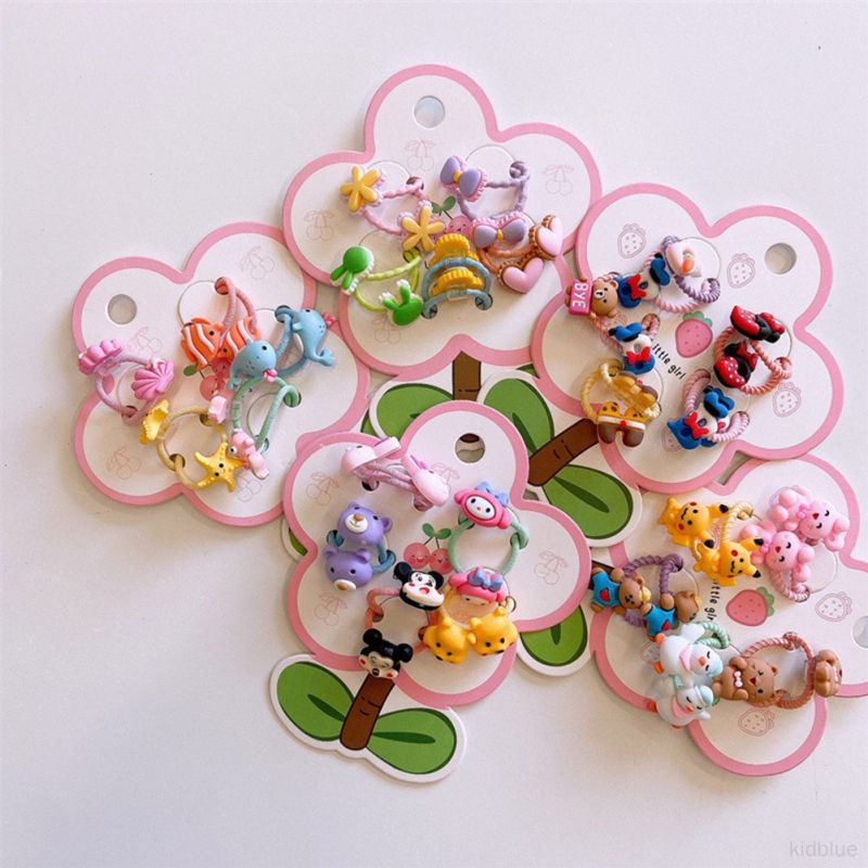 Set 5 Cặp Dây Buộc Tóc Hình Chiếc Lá Xinh Xắn