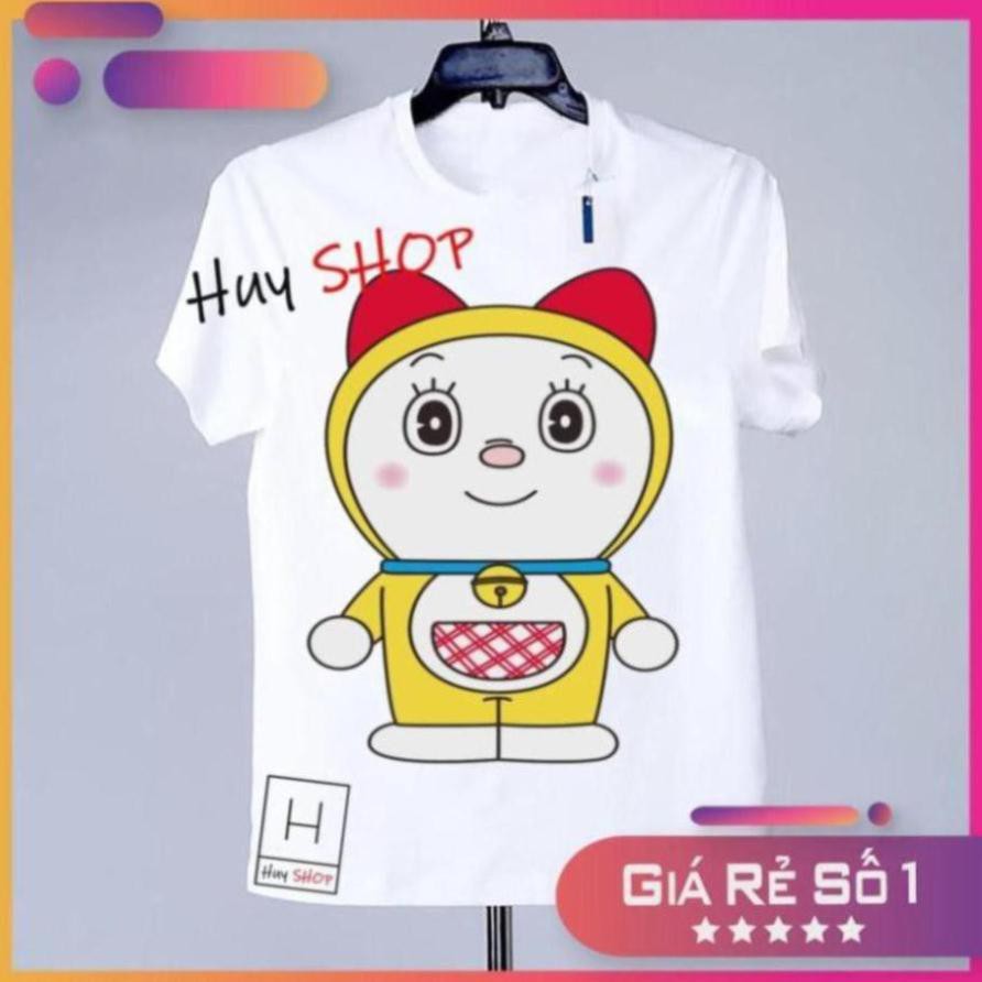 🔥SIÊU PHẨM🔥 Áo Thun Doraemon Nữ Nam Trắng Full Size Cotton Mẫu Mới Áo thun Hàn Quốc Unisex - Áo thun tay lỡ 452