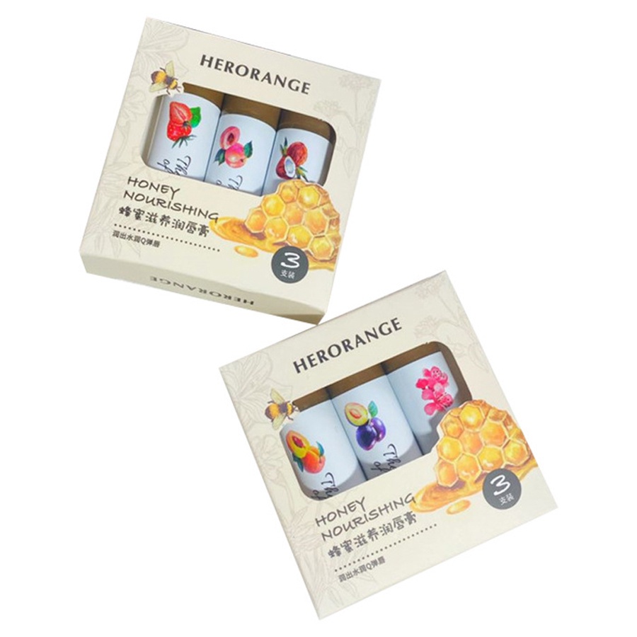 Son Dưỡng Herorange Có Màu Set 3 Thỏi Mềm Mượt Ẩm Môi Somoholic SM27