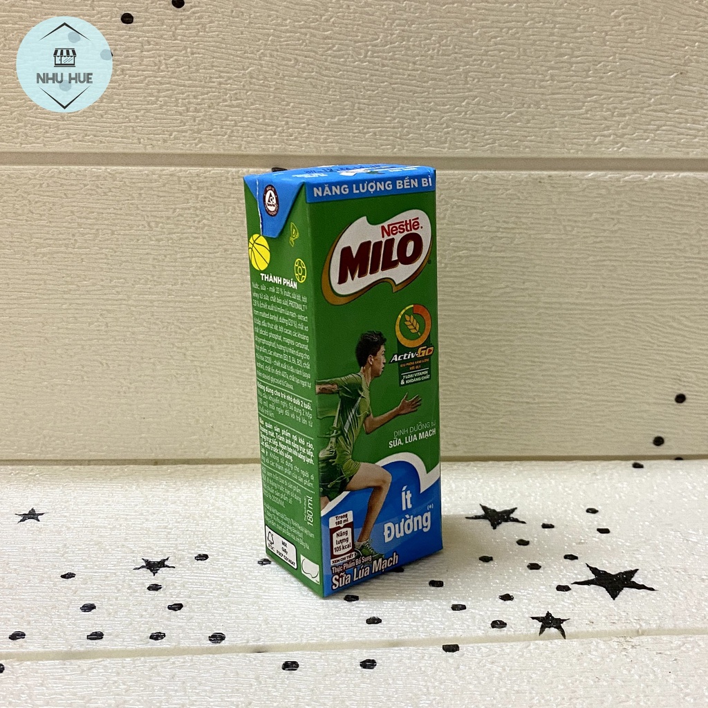 Sữa Milo ít đường (Hộp 180ml)