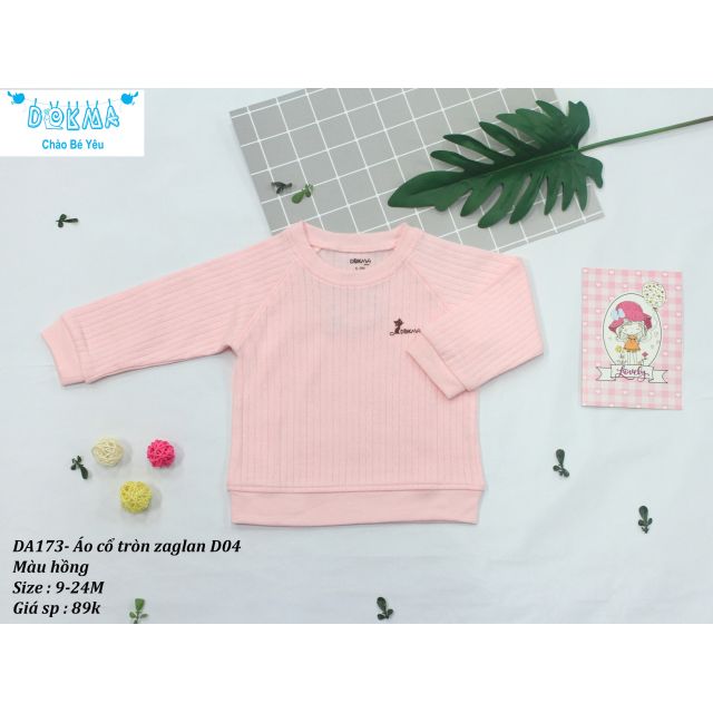 Áo zaglan cotton len cổ tròn Dokma