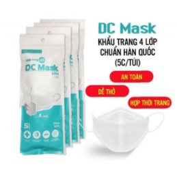 Khẩu Trang KF94 DC Công Nghệ Nhật Bản Khẩu Trang Kháng Khuẩn Cao Cấp Túi 10 chiếc Màu Trắng Xanh Đen Xám