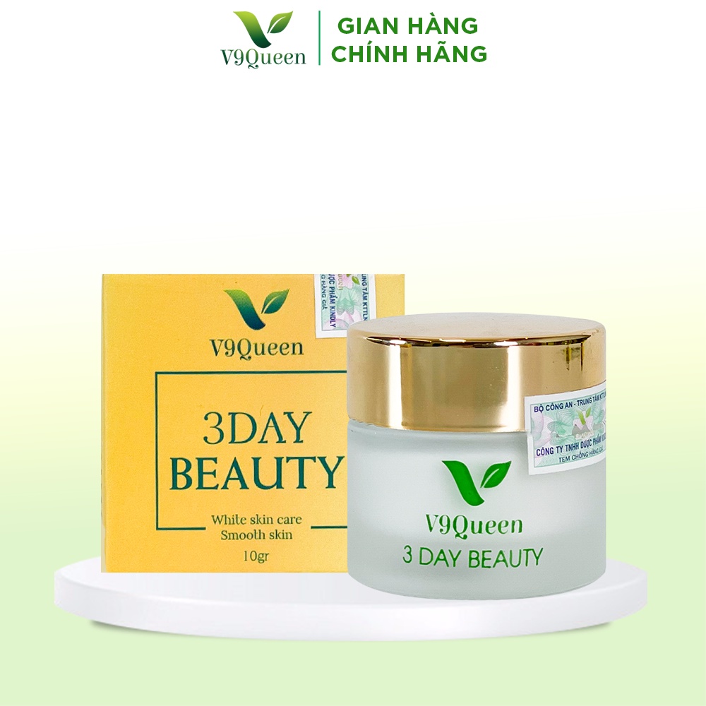 Kem chống nắng dưỡng trắng V9Queen, bảo vệ da ban ngày 3Day Beauty 10g