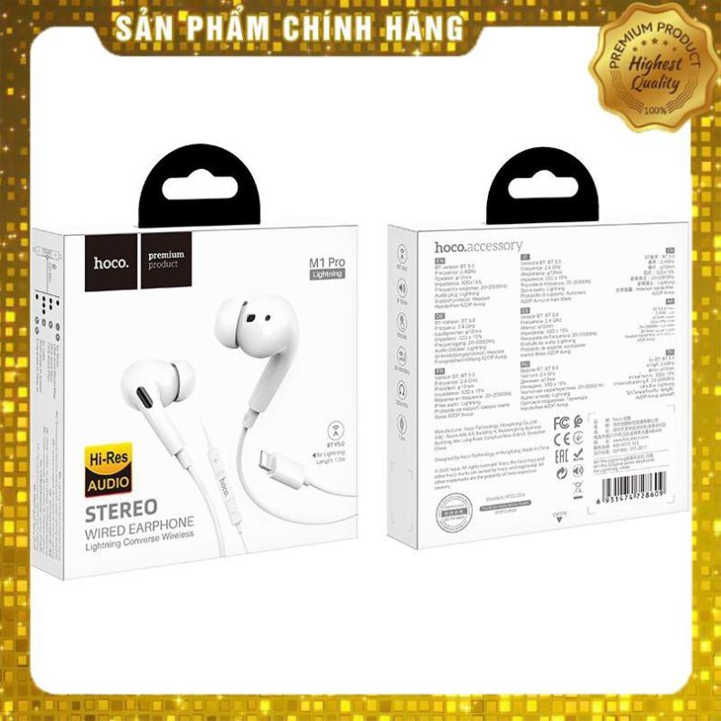 TAI NGHE DÂY HOCO M1 PRO LIGHTNING/IPHONE KẾT NỐI BLUETOOTH - CHÍNH HÃNG