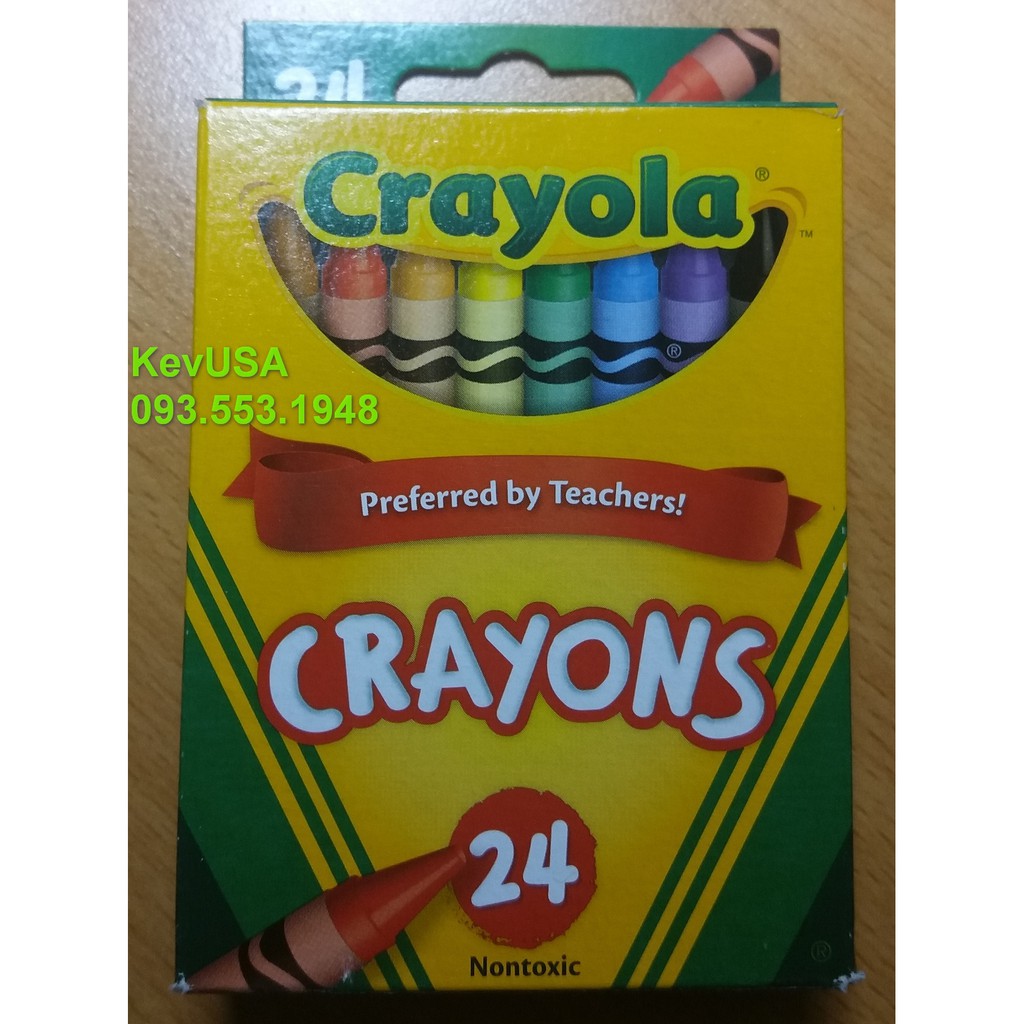 [HCM] USA Hộp bút chì màu sáp 24 màu Crayola Crayons 24 Assorted Colors Classpack Box