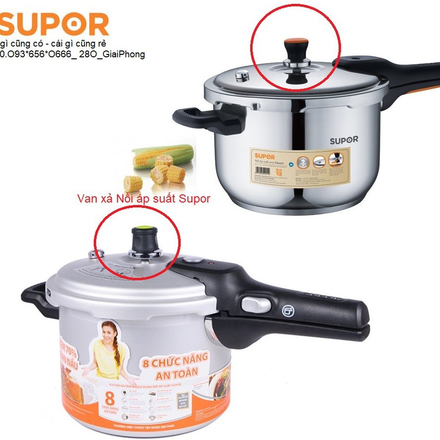 Van nồi áp suất Supor Chính Hãng - van xả nồi áp xuất 1 tay cầm -giadungthongminhhn84