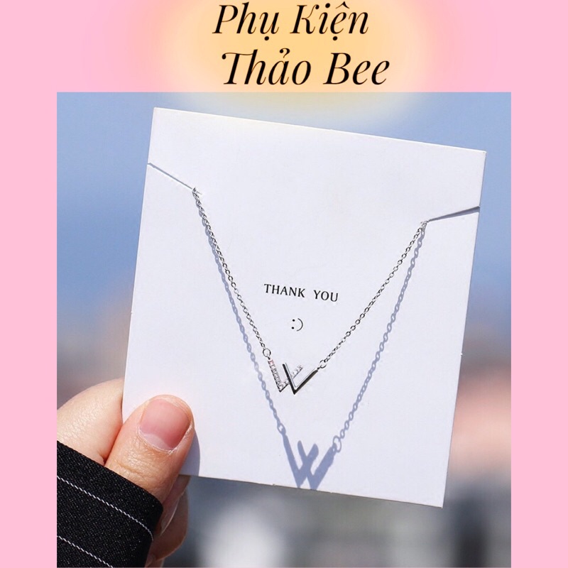 Dây chuyền nữ mặt chữ w phong cách hàn quốc - Thiết kế sang trọng