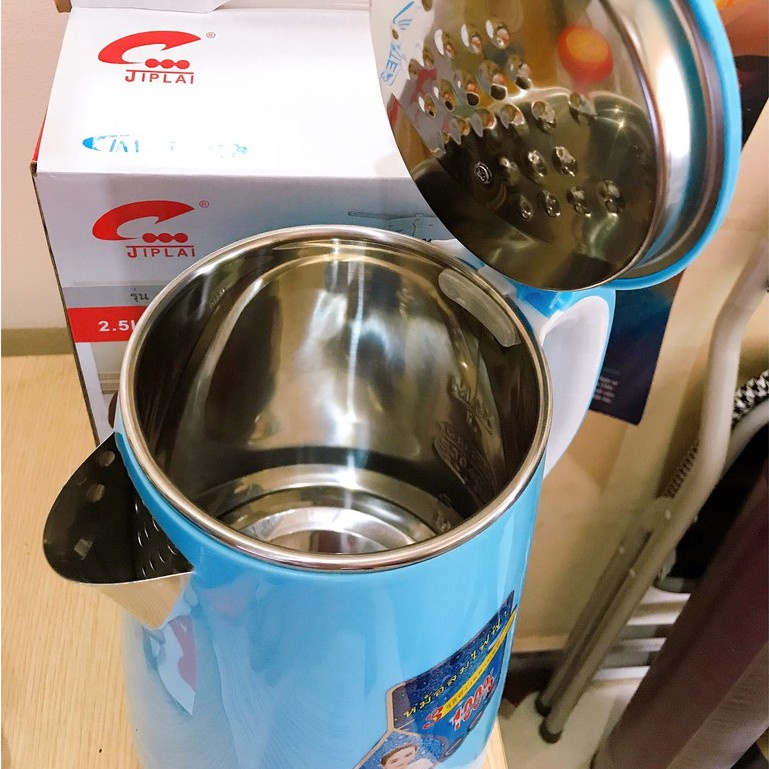 Ấm siêu tốc inox CHÍNH HÃNG cao cấp 1.8L, Bình đun nước siêu tốc mini không thủy tinh cách nhiệt an toàn tiện lợi A25