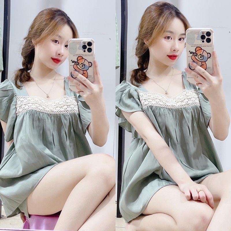 Đồ Bộ Tiểu Thư xinh xắn đáng yêu phá cách mặc ngủ mặc nhà cho nữ