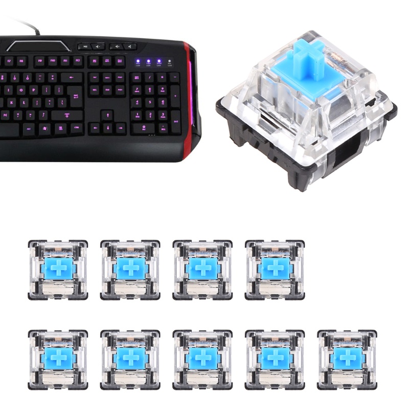 Set 10 Công Tắc Trục Bàn Phím Cơ Cherry MX Màu Xanh Dương