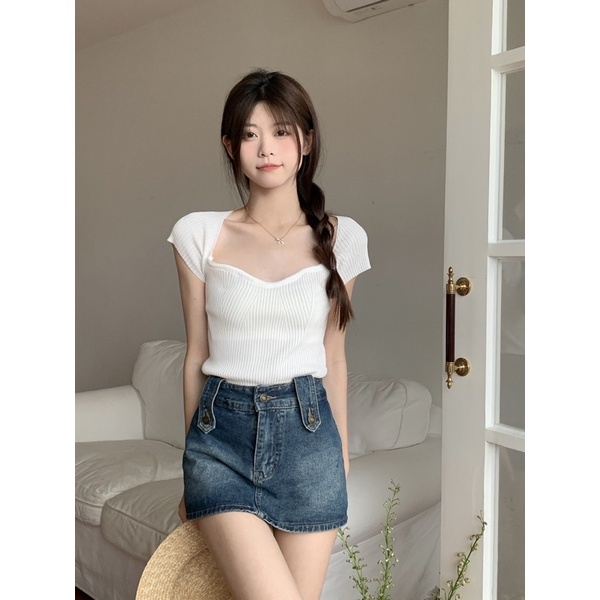ÁO LEN NỮ TAY NGẮN ULZZANG