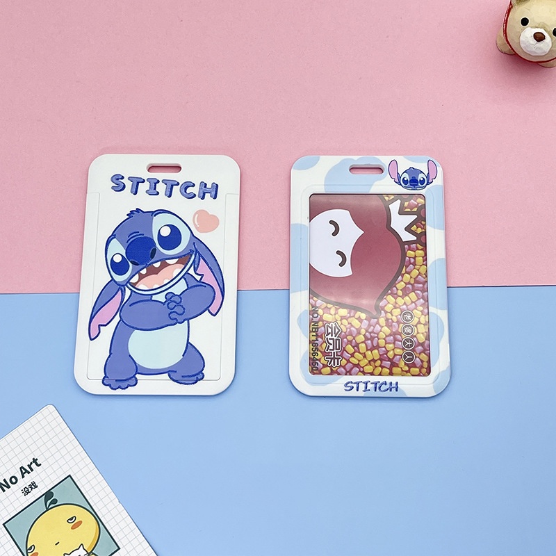 Dây Đeo Thẻ Bảng Tên Sinh Viên Học Sinh Nhân Viên Văn Phòng ID Card Móc Gắn Chìa Khóa Điện Thoại Stitch - Minh An Saigon
