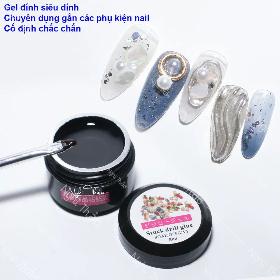 Gel đính đá nail , gel gắn đá